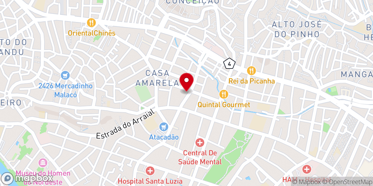 Map showing location of IGREJA EVANGELICA BATISTA EM CASA AMARELA