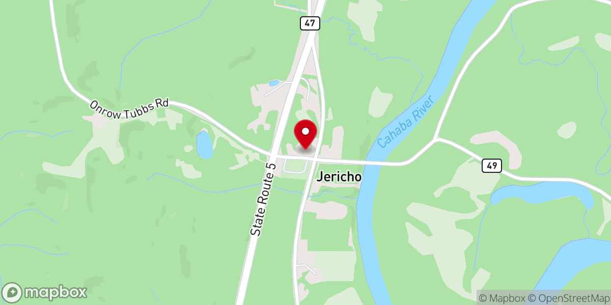 Map showing location of Heiberger Methodist Church