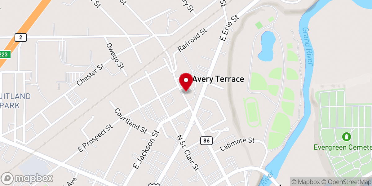 Map showing location of St. Mary Church