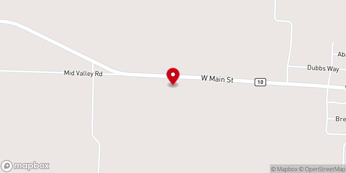 Map showing location of Booneville First United Pentecostal Church