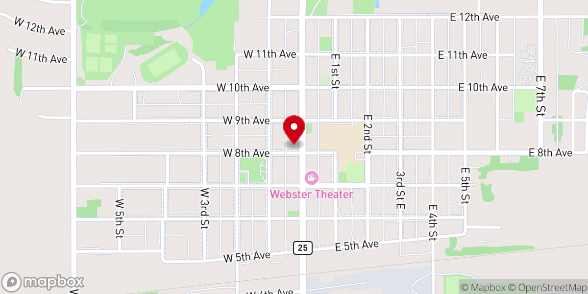 Map showing location of St Mary's Episcopal Church