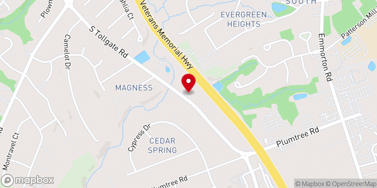 Map showing location of Agape House
