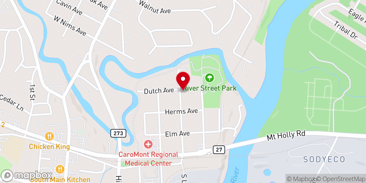 Map showing location of Wesley Chapel Holiness Church