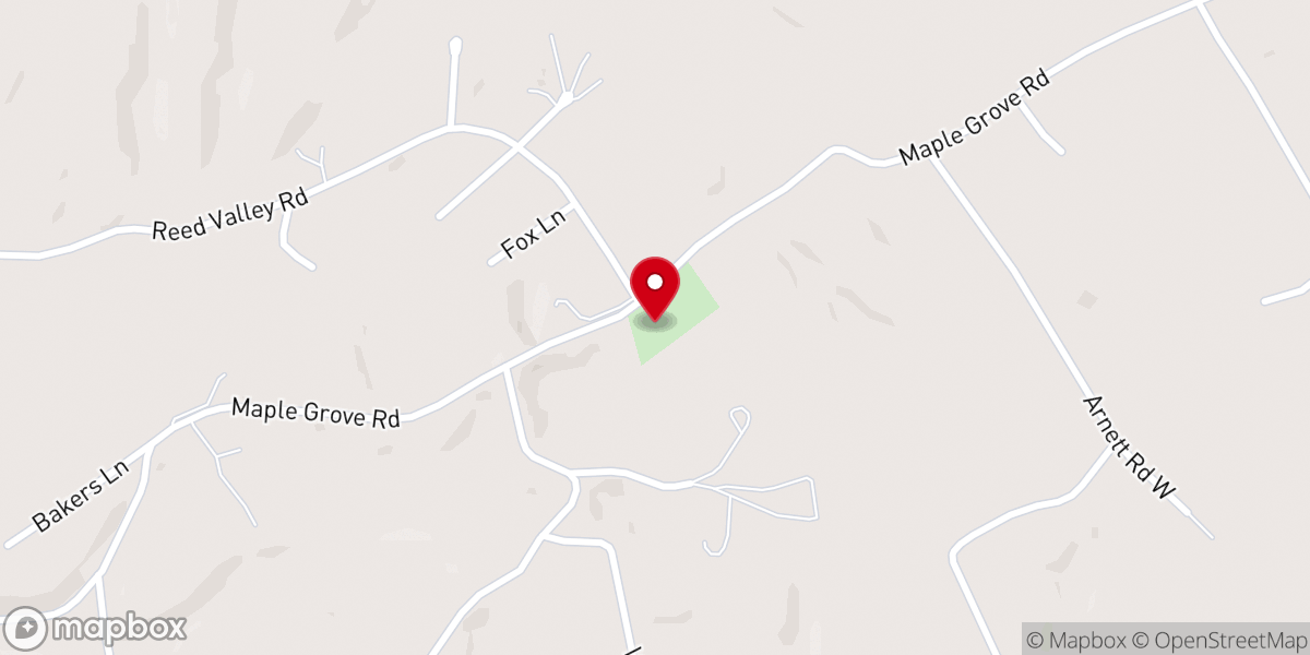 Map showing location of McDaniel Chapel