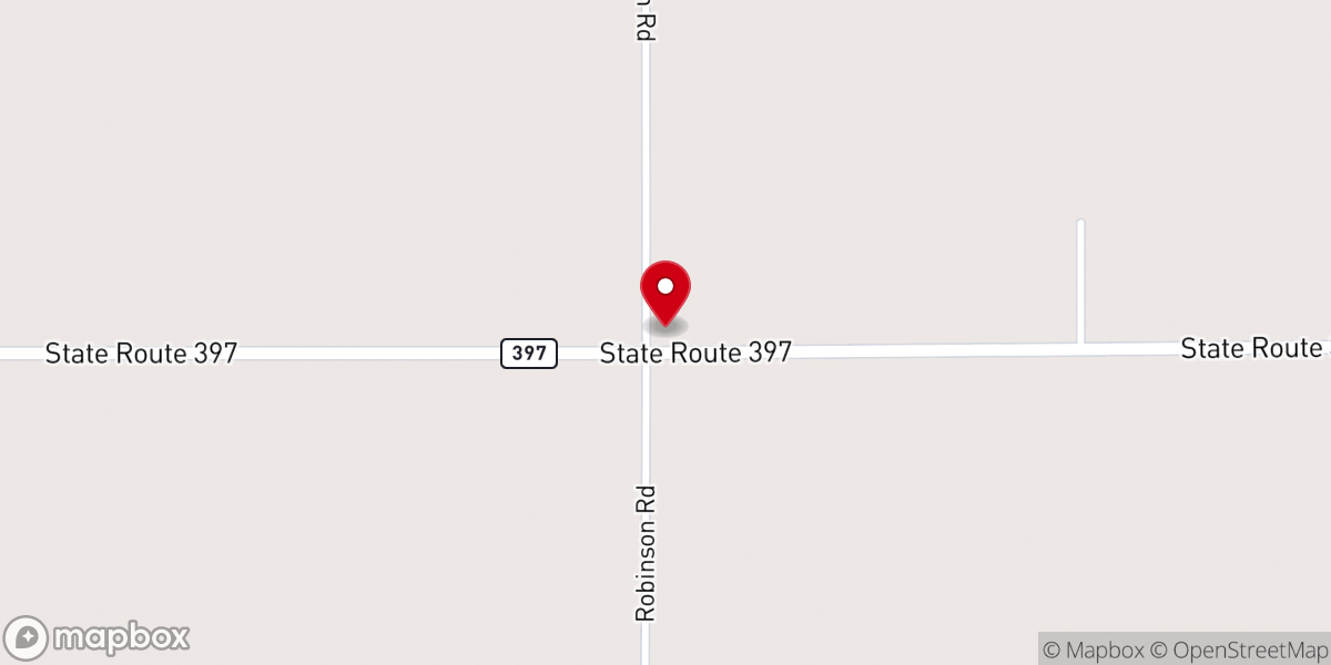 Map showing location of Sweet Lake United Methodist