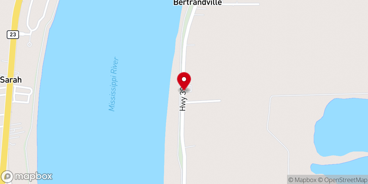 Map showing location of Assumption Catholic church