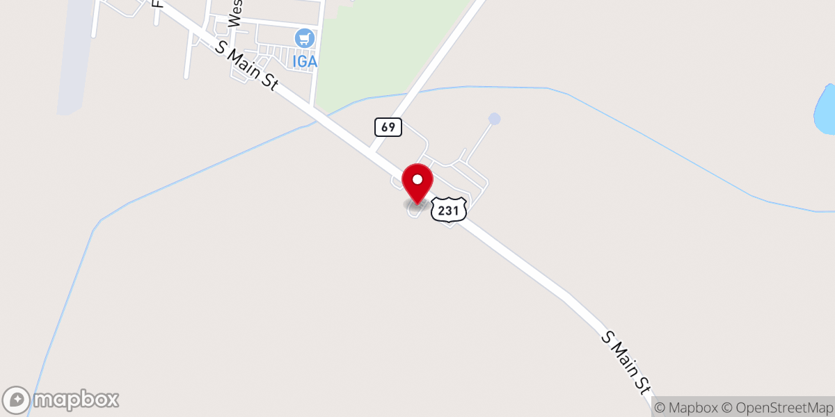 Map showing location of Ohio County Food Pantry