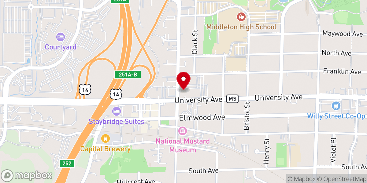 Map showing location of Saint Bernard Catholic Church
