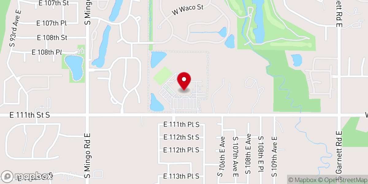 Map showing location of Evergreen Baptist Church