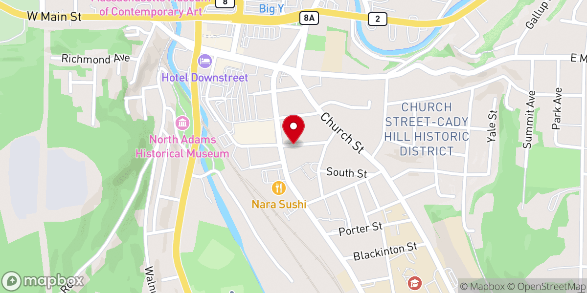 Map showing location of Warren Brown Zion Church