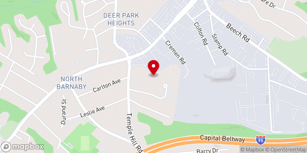Map showing location of Gateway Baptist Church