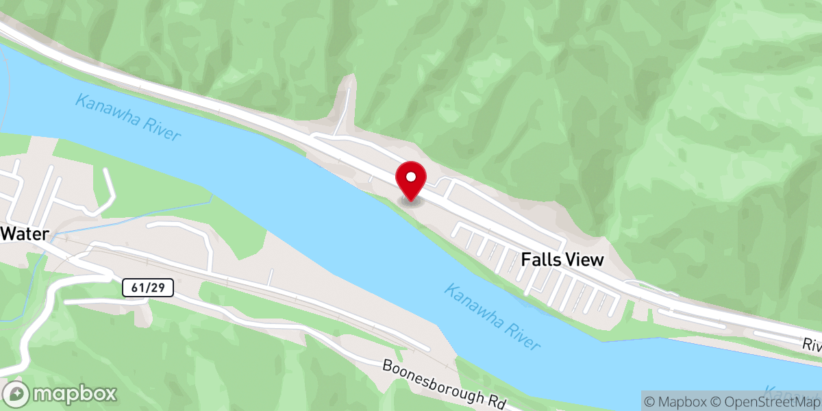 Map showing location of Kanawha Falls PSD