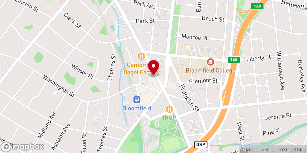 Map showing location of Lamar Wedding Center