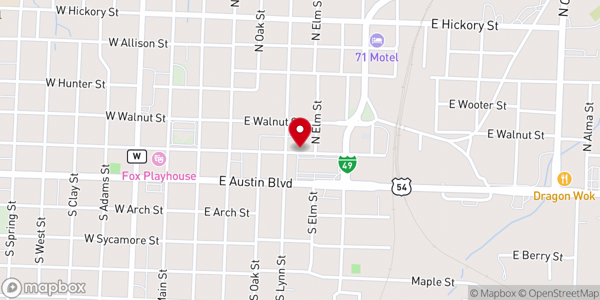 Map showing location of All Saints Episcopal Church