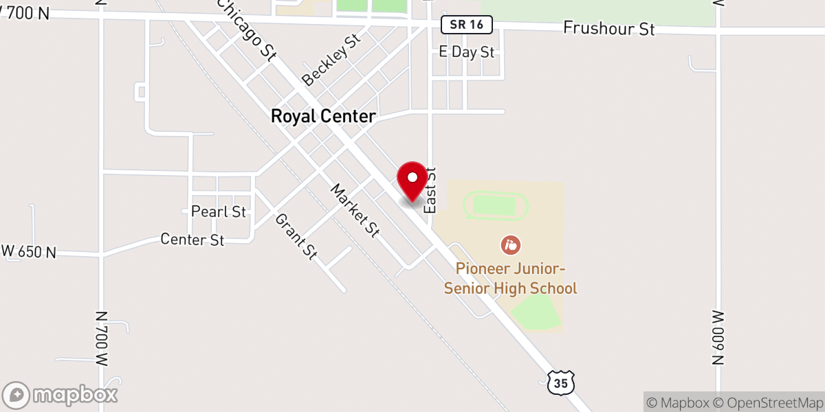 Map showing location of Baptist Christian Church