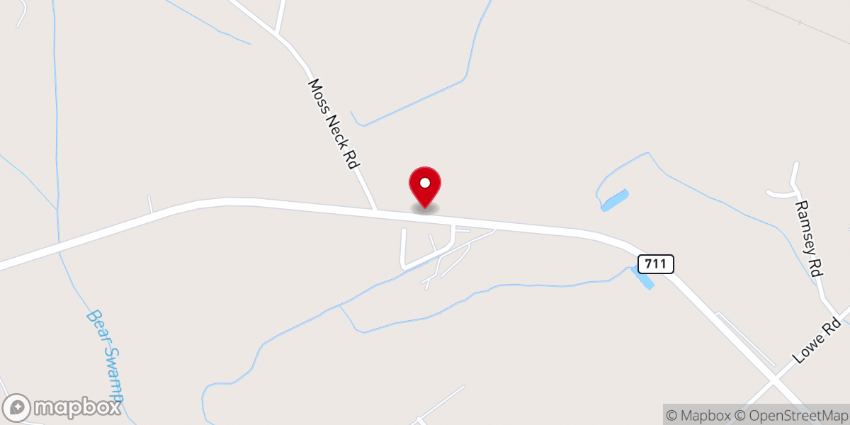 Map showing location of Tabernacle Church
