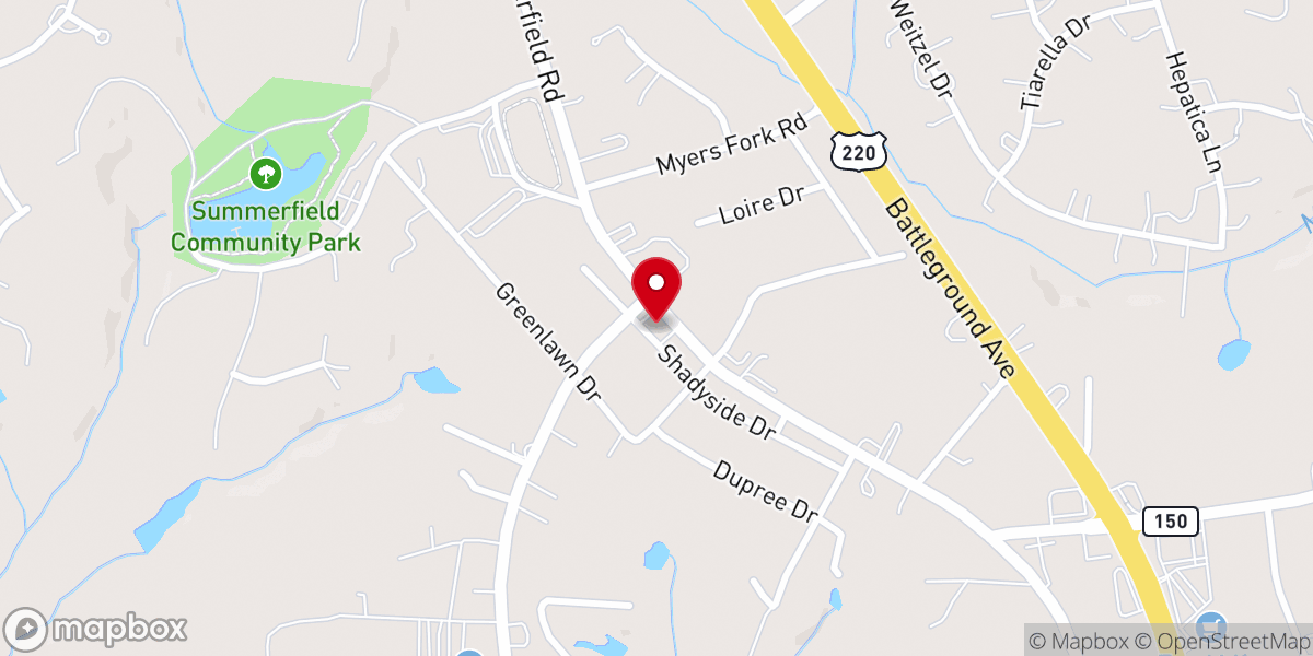 Map showing location of Full Gospel Worship Center