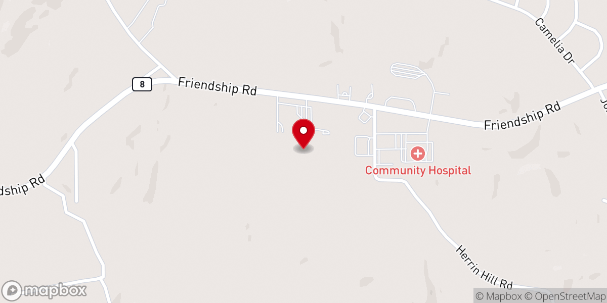 Map showing location of First Baptist Church Tallassee