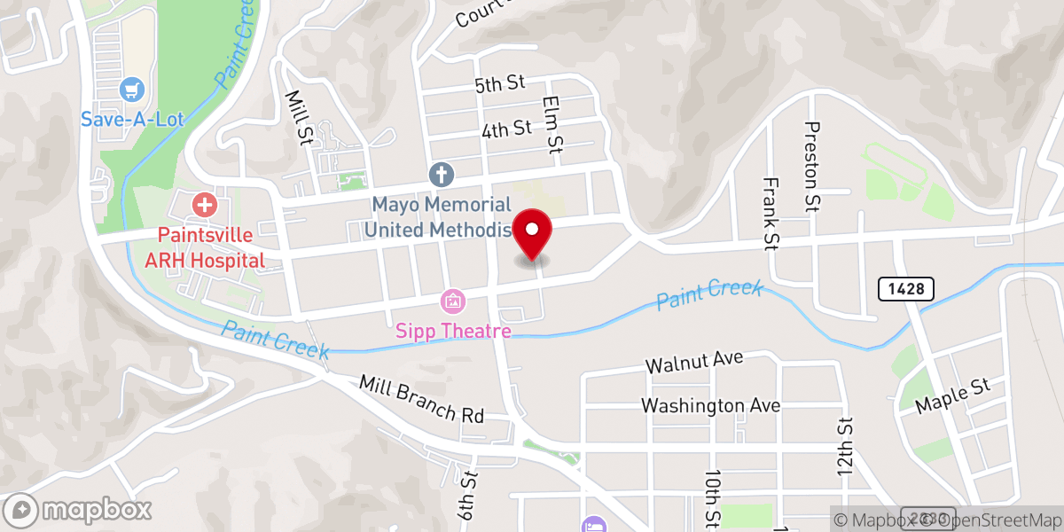 Map showing location of Public Assistance Department