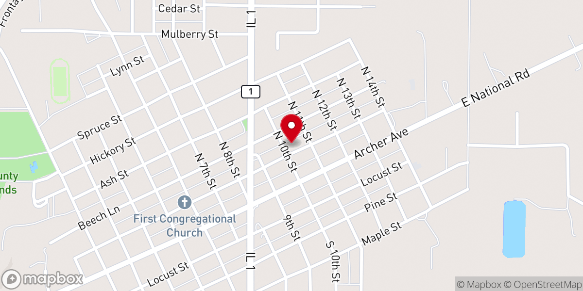 Map showing location of Wesleyan Church of Marshall