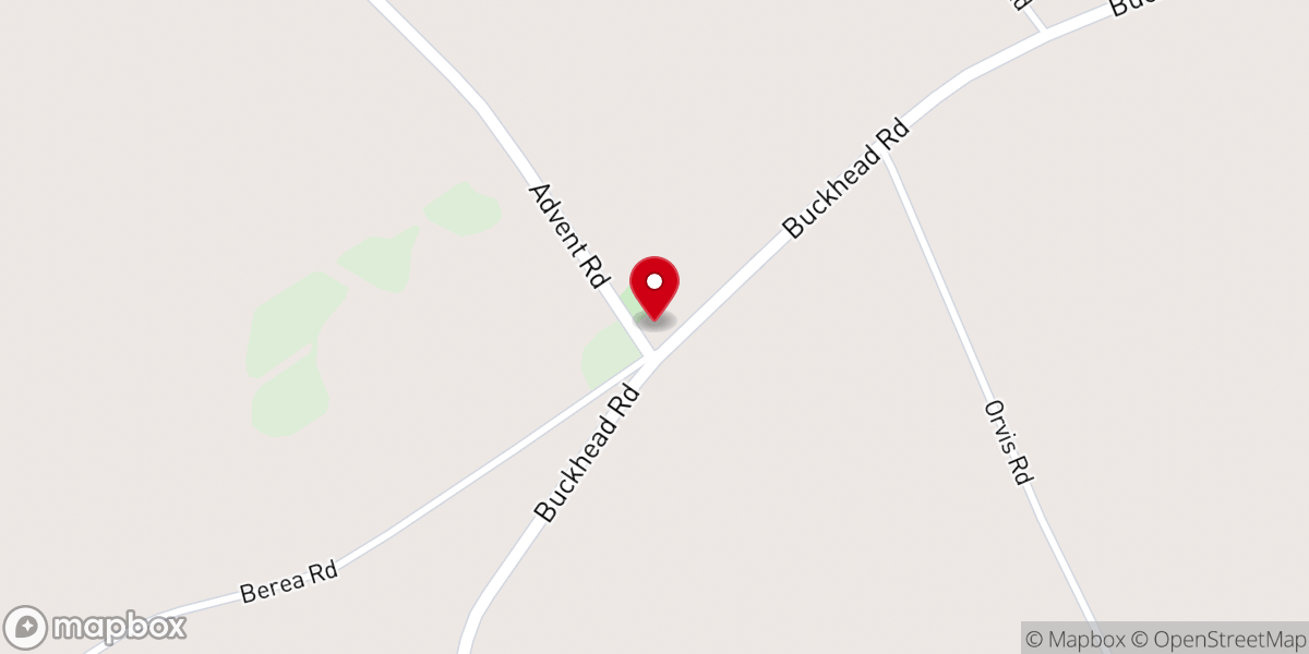 Map showing location of Buckhead Church