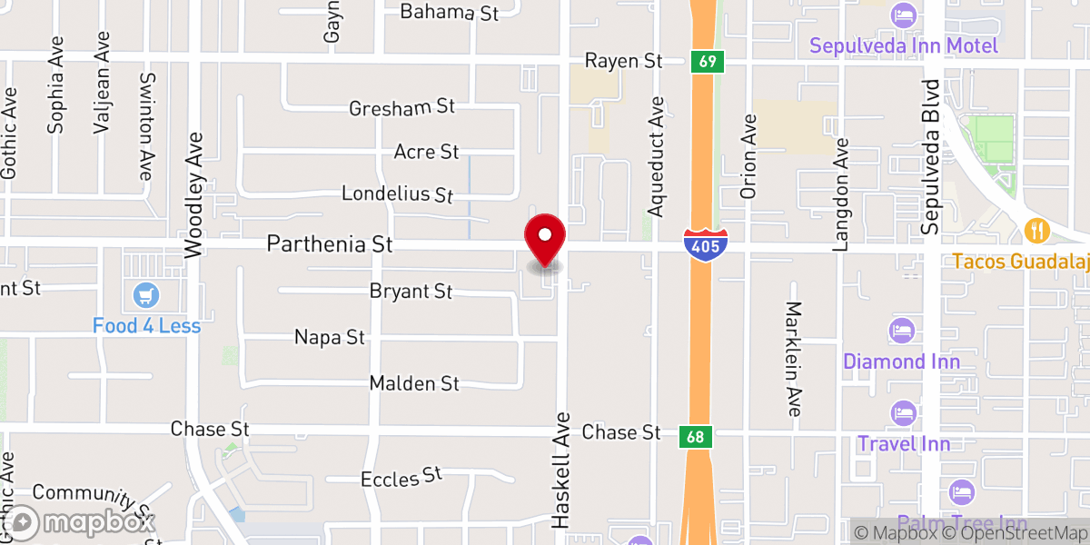 Map showing location of The Church in Los Angeles