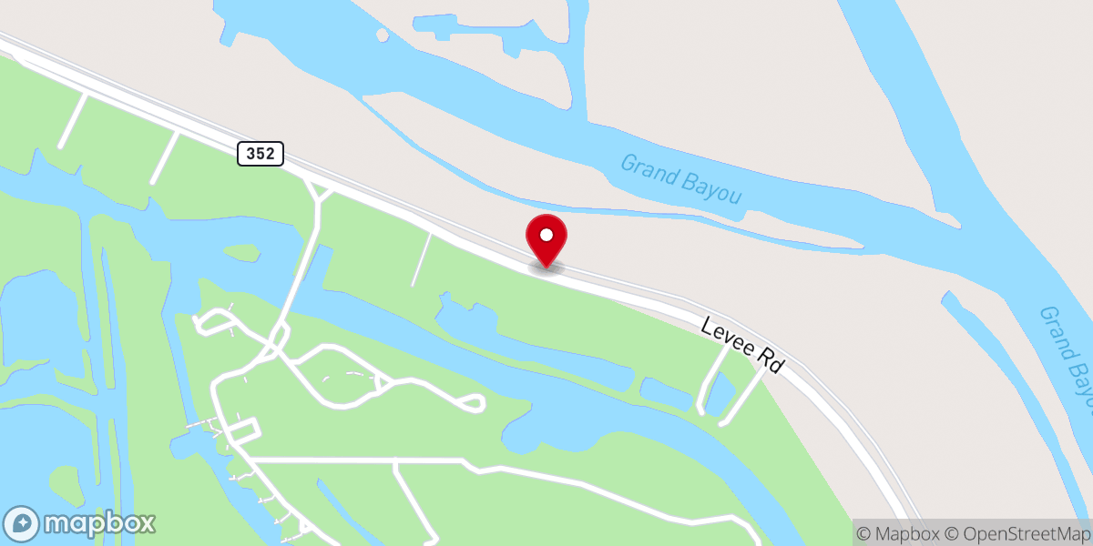 Map showing location of Grand Bayou Mission