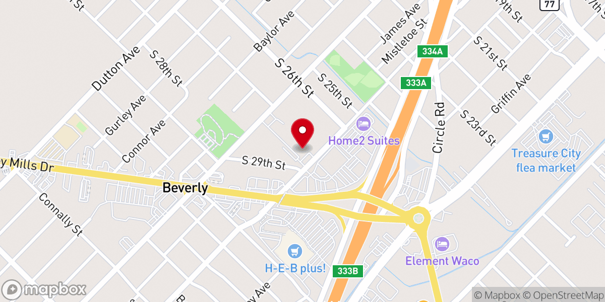 Map showing location of Sacred Heart Catholic Church