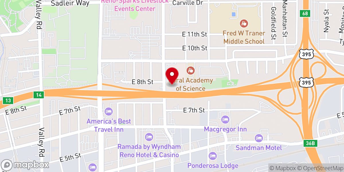 Map showing location of Ministerios Ebenezer Reno