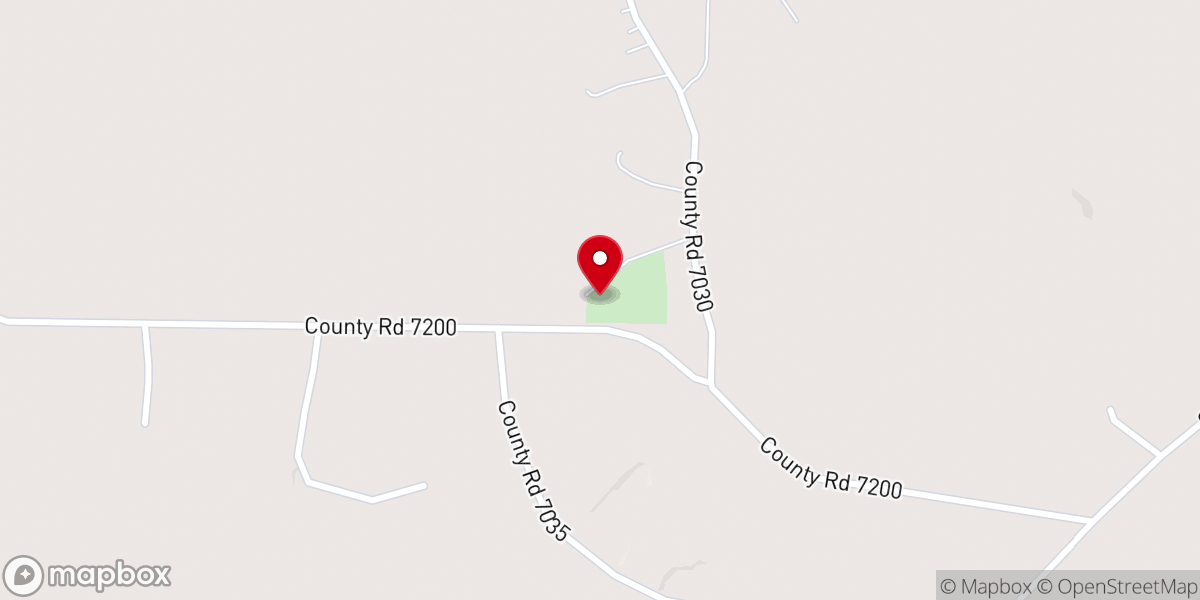 Map showing location of Wolf Creek Church