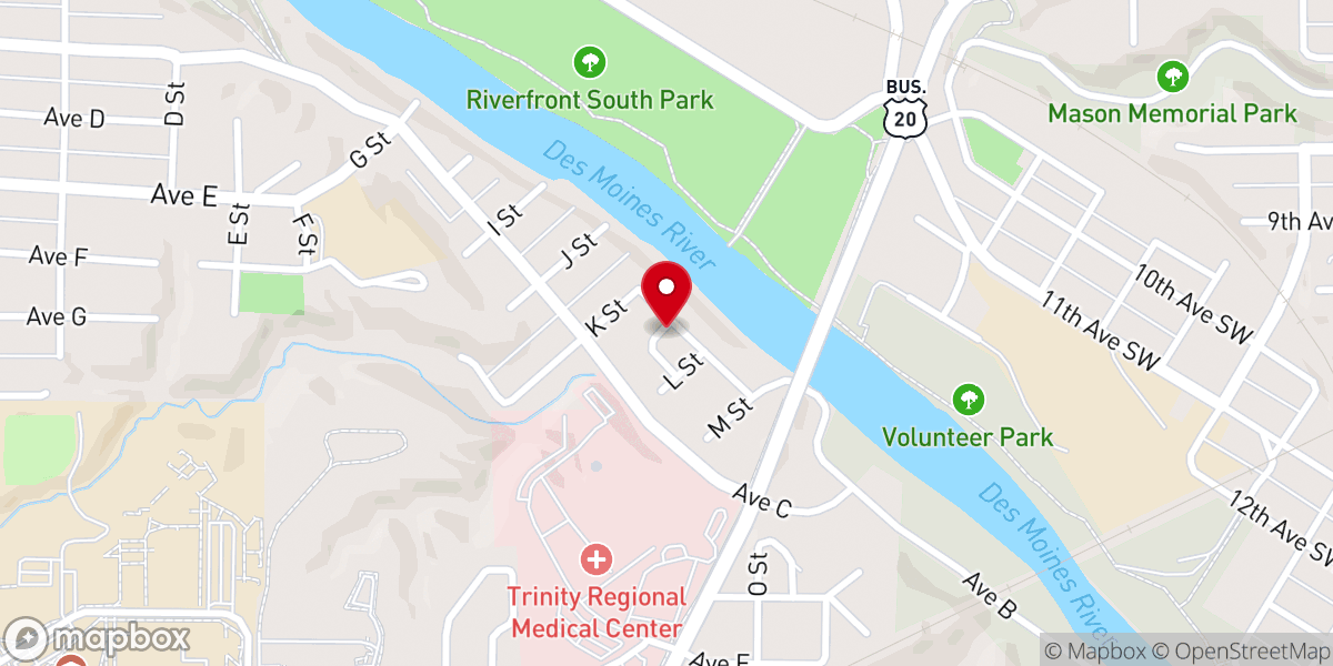 Map showing location of Triumphant Church