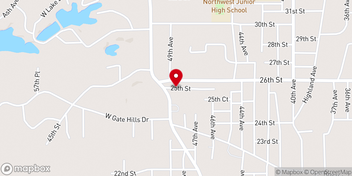 Map showing location of Pilgrim Hill Methodist Church