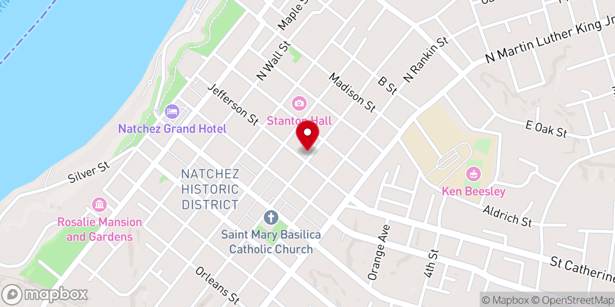 Map showing location of Jefferson Street Methodist Church