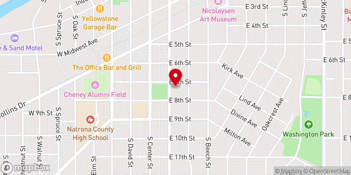 Map showing location of St. Mark's Episcopal Church