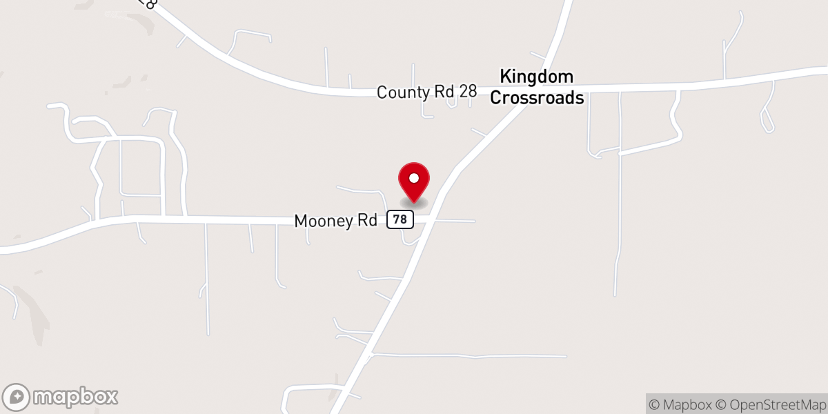 Map showing location of Good Hope Church