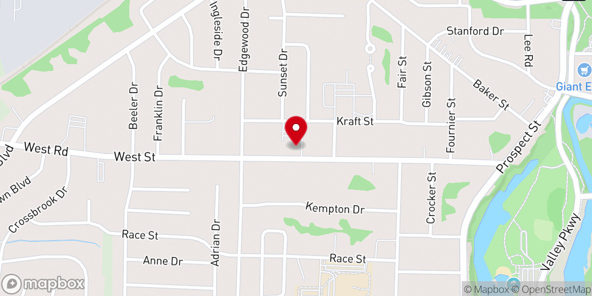 Map showing location of Berea Baptist Church