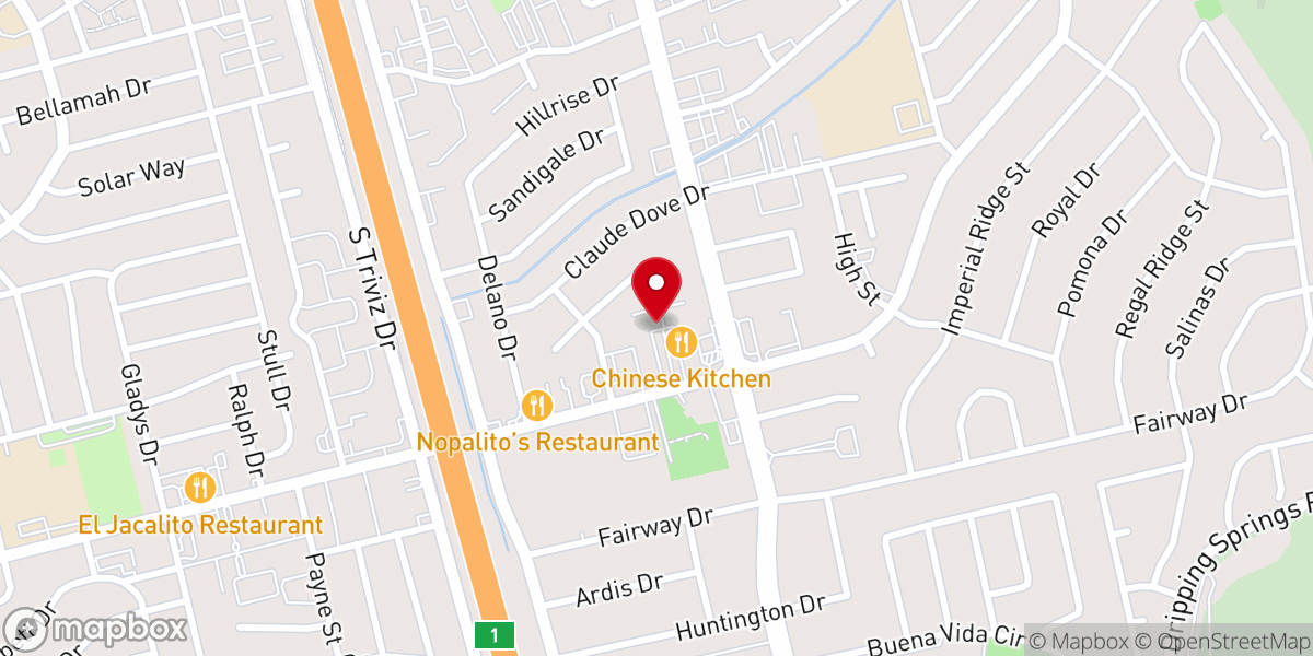 Map showing location of Grace Bible Church