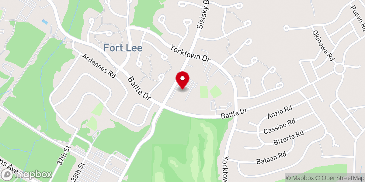 Map showing location of Fort Gregg-Adams Family Life Center - Counseling
