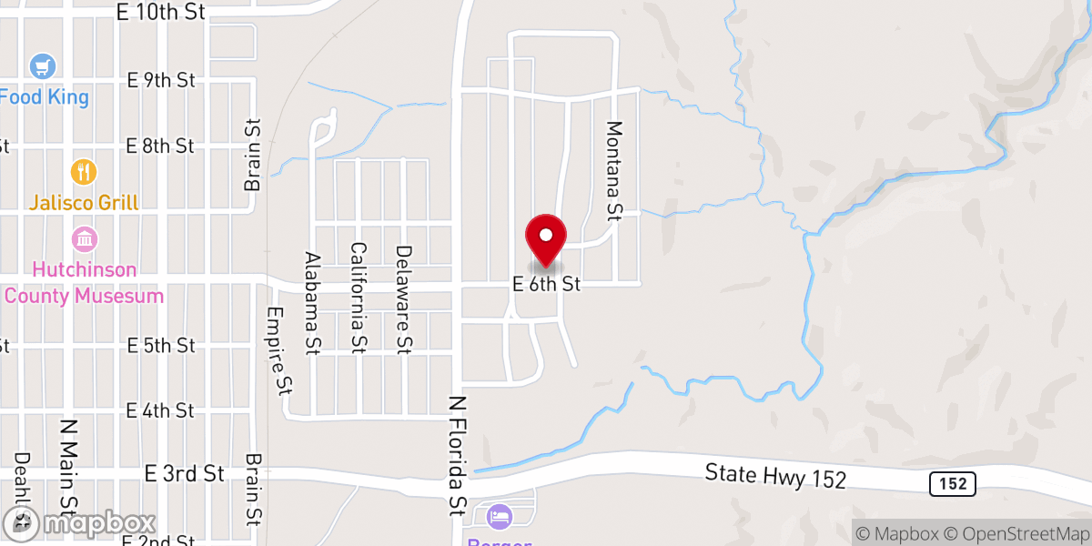 Map showing location of Harvest Time Pentecostal Church of God