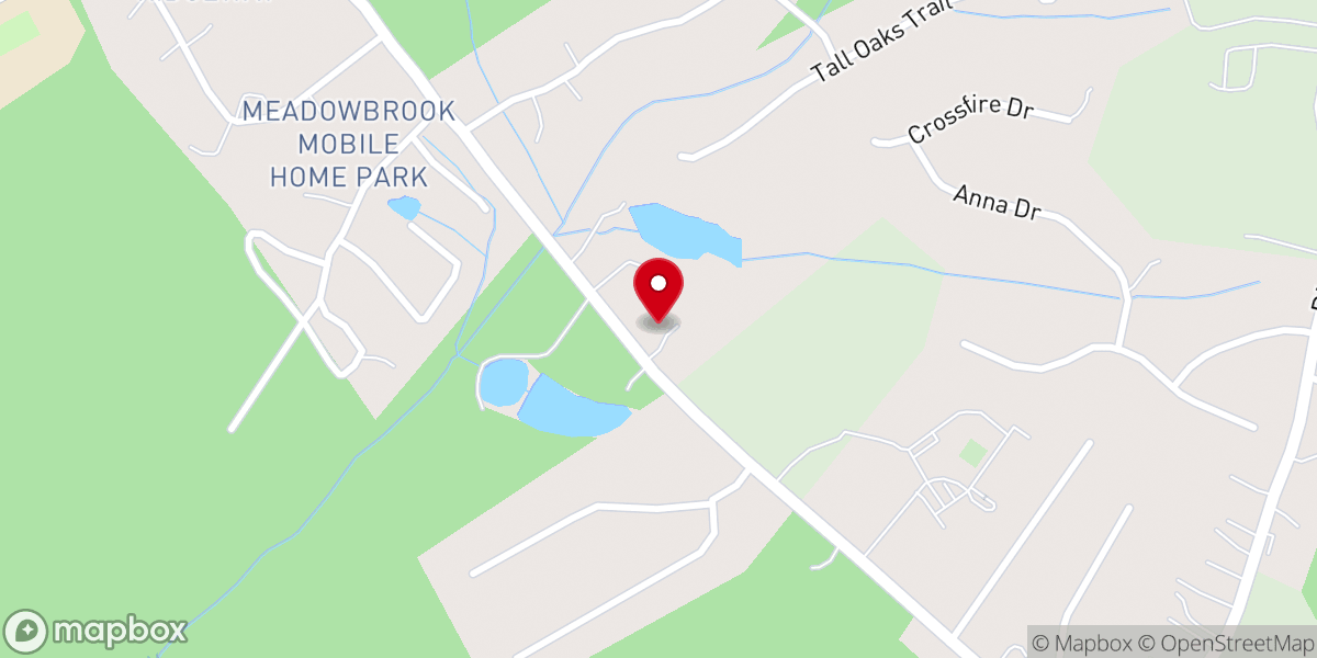 Map showing location of James Paschal Baptist Church