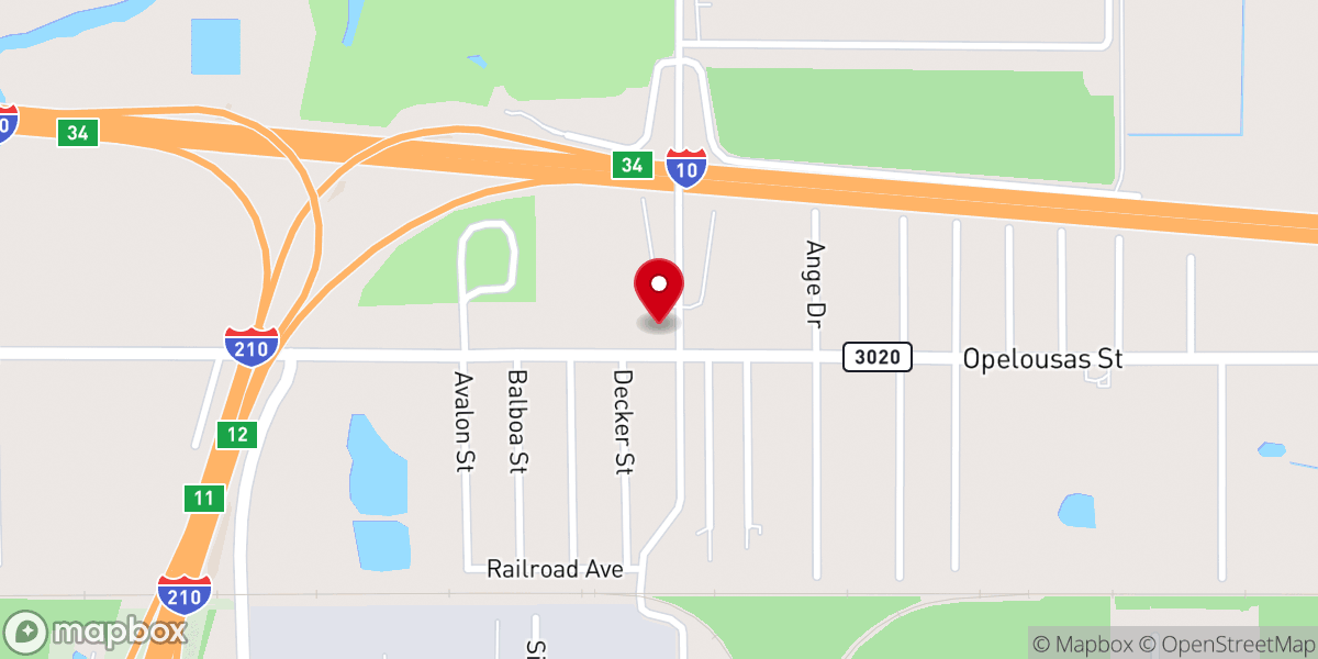 Map showing location of New Faith Baptist Church