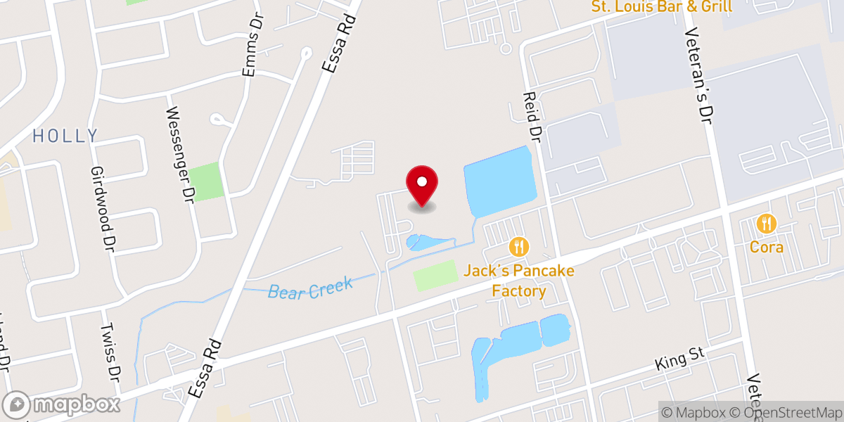 Map showing location of Mapleview Community Church