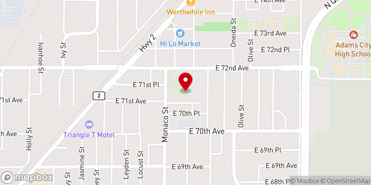 Map showing location of Living Hope Lutheran Church