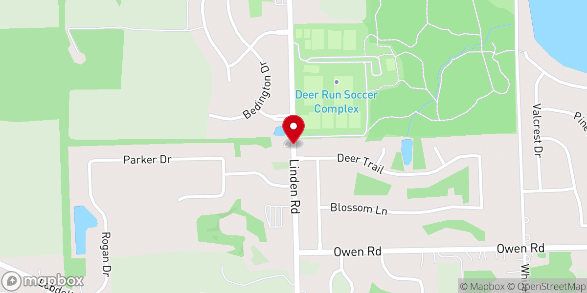 Map showing location of Shepherd of the Lakes Lutheran Church