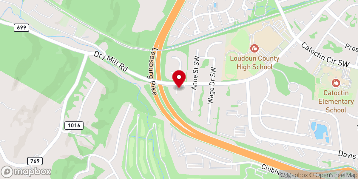 Map showing location of Leesburg Seventh-day Adventist Church