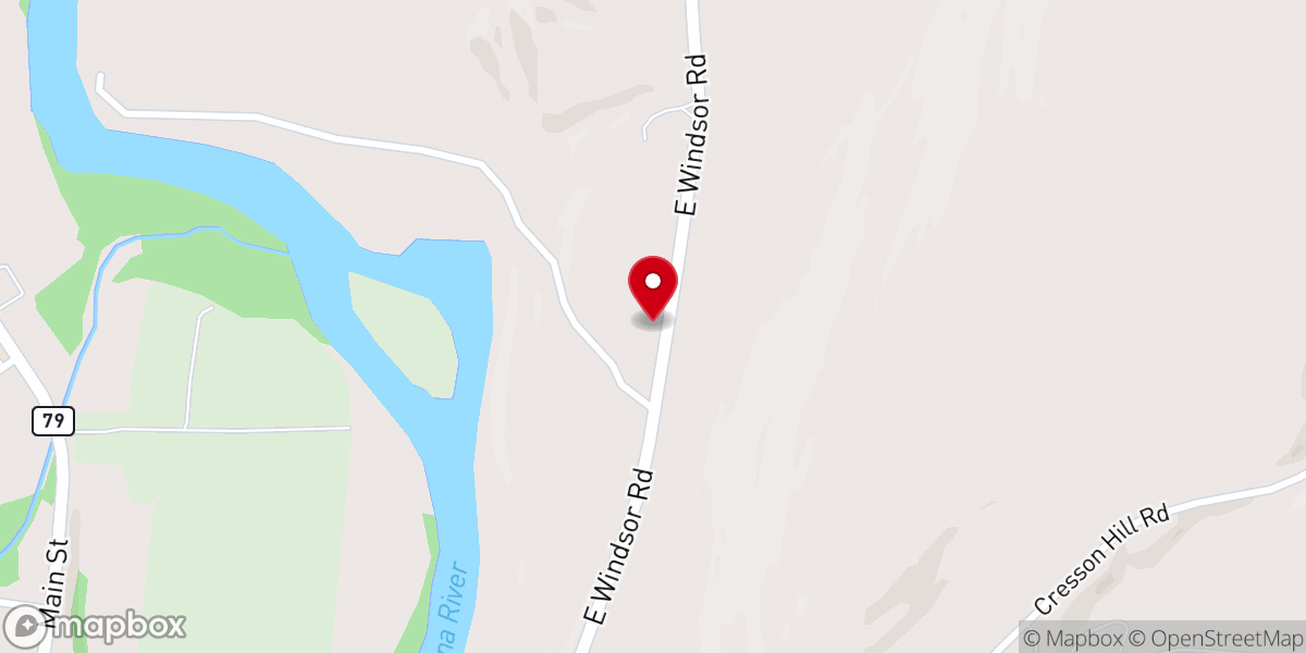 Map showing location of Windsor Pilgrim Holiness Church