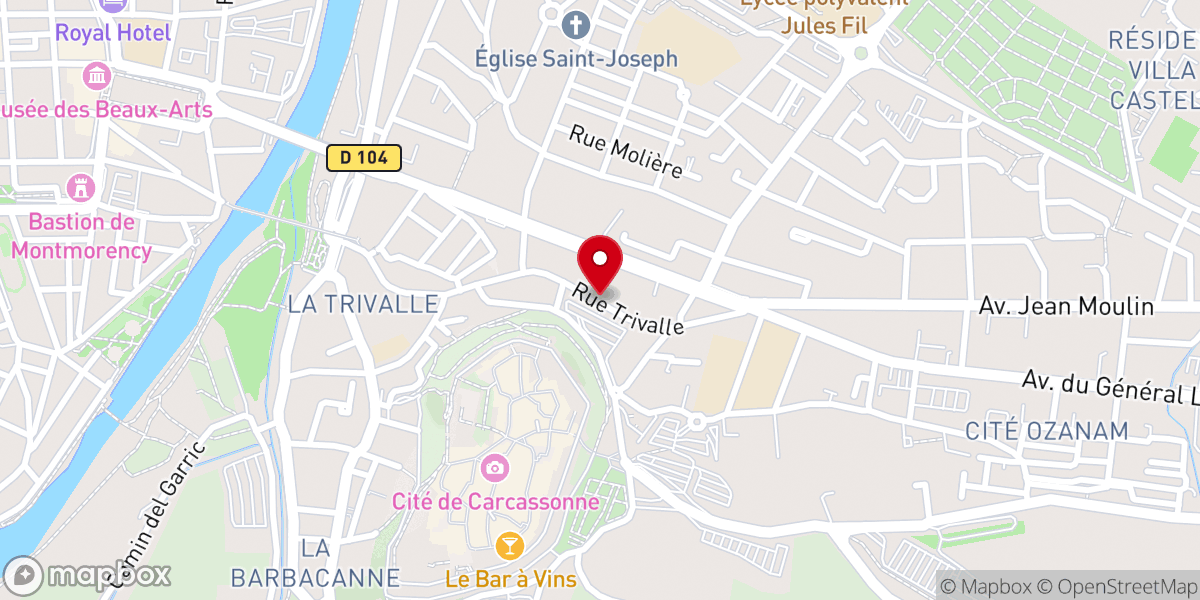 Map showing location of Notre Dame de l'Abbaye