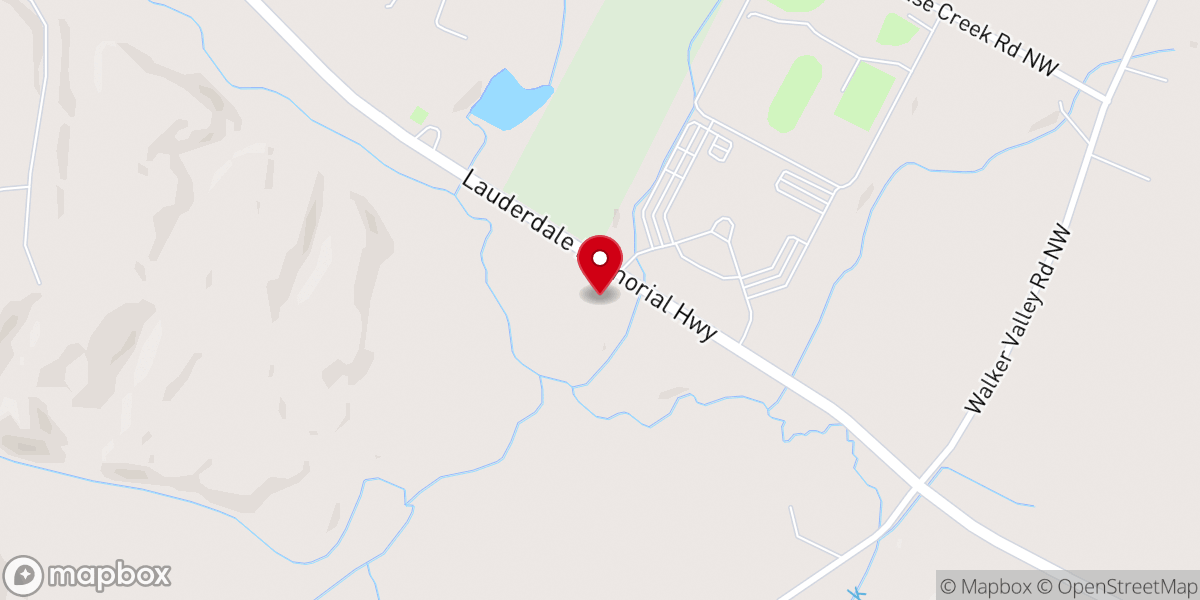 Map showing location of Walker Valley Community Church