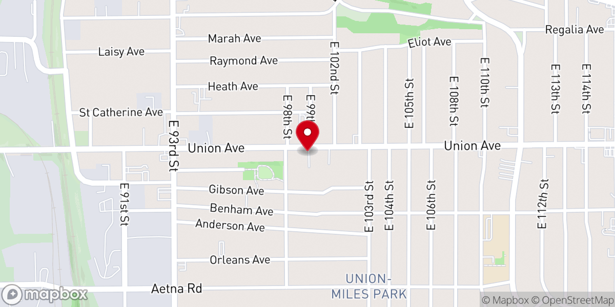 Map showing location of Wings of Faith Church