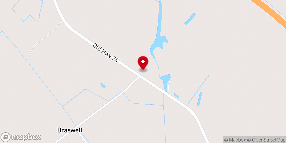Map showing location of Corinth Baptist Church